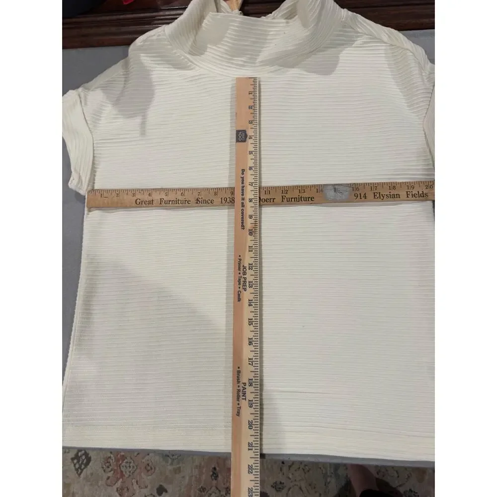 Anthroplogie Postmark Ribbed Zippered Back Top Large - Picture 6 of 6